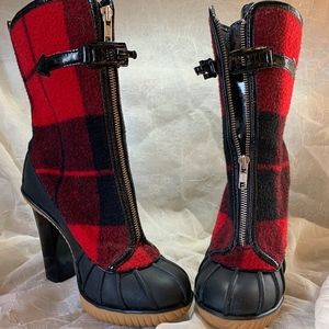 Michael kors winter spring duck plaid boots